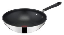 Tefal Jamie Oliver Stainless Steel Non-Stick 24/28cm Induction Frying Pan/ Wok