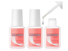 3Pcs Extra Strong Nail Glue for Acrylic Nails, Nail Glue with Brush for Nail Rep