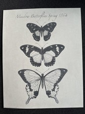 Poster Druck Schmetterlinge Drei Stück 40x60cm Meadow Butterflies Ikea