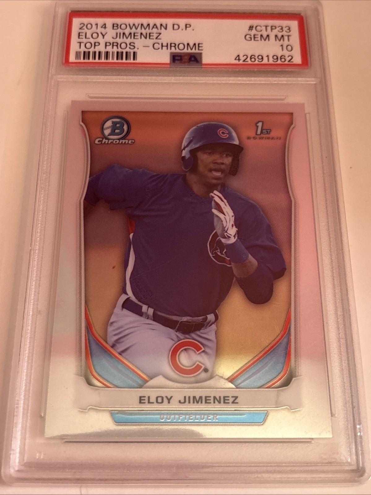 2014 Bowman Draft - Top Prospects Chrome Eloy Jimenez #CTP-33 (RC) PSA 10