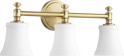 Quorum International 5122-3 Rossington 3 Light 21-1/2''W Bathroom - Brass