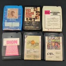 ✅Set-6 8-Track Tapes Elton John Beach Boys Jim Croce Neil Young Dion Street 📸👀