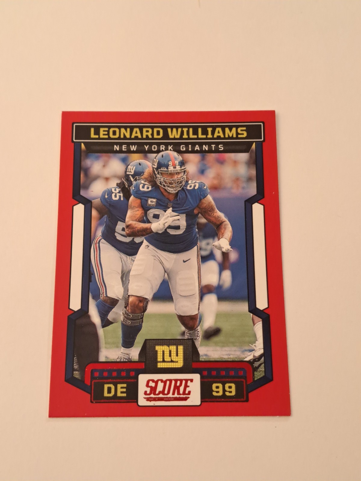 Leonard Williams 2023 Score RED Parallel In Toploader 