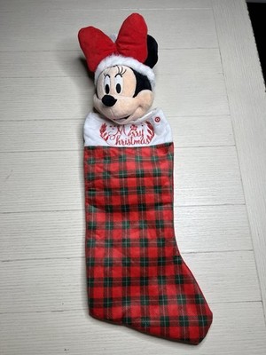 Disney Minnie Mouse Musical Christmas Stocking Singing Ears Moving Plush 25 