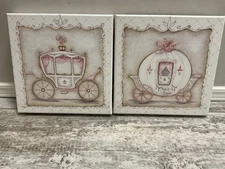 New Oopsy Daisy’s Little Princess Carriage I And III Canvas Wall Art
