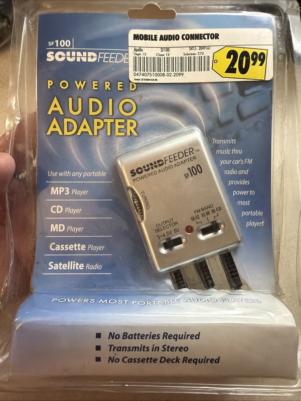 Sound Feeder SF100 Mobile Audio Connector, Connects Your Device by FM Radio