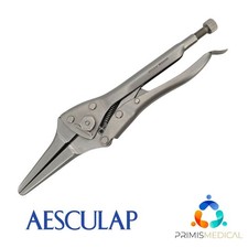 Aesculap MG028R Flat Nose Pliers w/ Locking Mechanism Orthopedic 9-1/2"