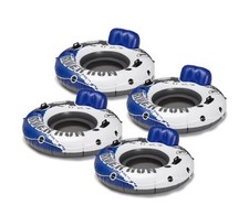 4 Intex River Run 1 Inflatable Floating Tube Raft Damaged Box 26