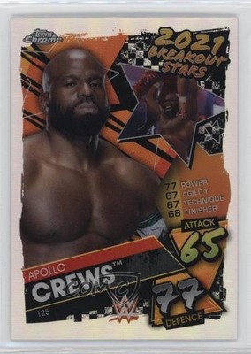 2021 Topps Chrome WWE Slam Attax Refractor Apollo Crews #125 1m8