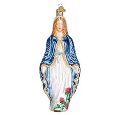 Old World Christmas VIRGIN MARY (10188) Glass Ornament w/ OWC Box