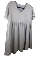Wild Fable Blue Babydoll Dress XS Extra Small Mini Short Sleeve Tiered Casual