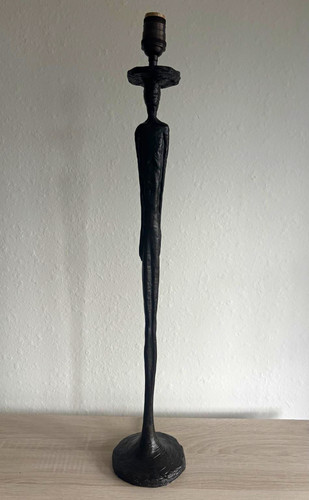 Porta Romana Sculptural Art Deco Lamp "Tribute To Alberto Giacometti"