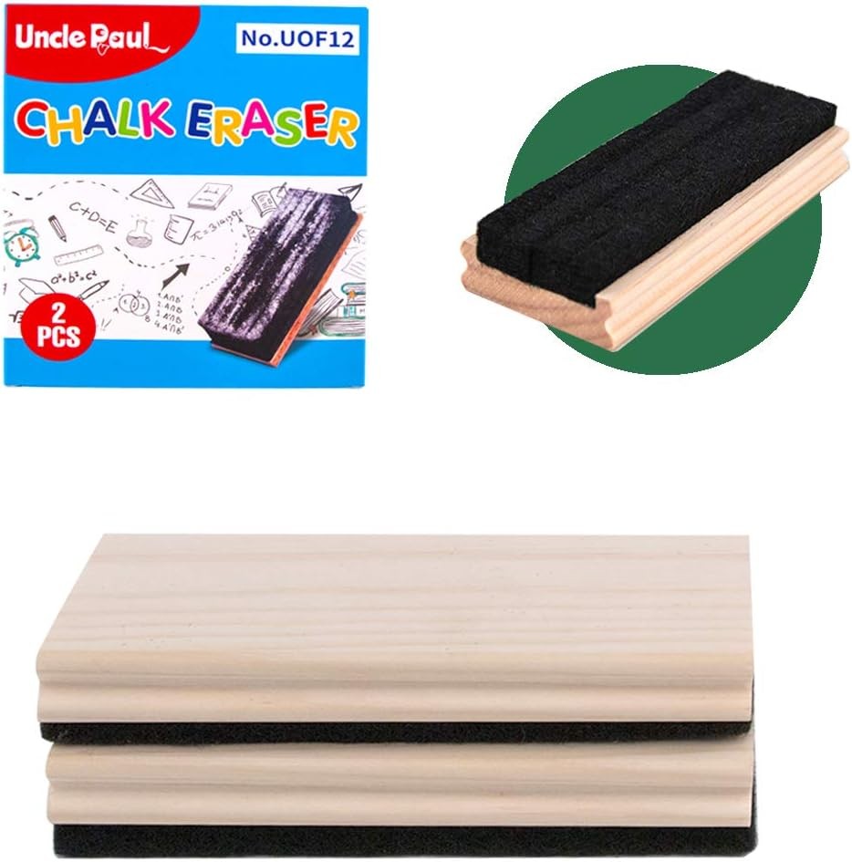 2 PCS Chalk Eraser - Blackboard Chalkboard Whiteboard Campus-Style Cleaner with