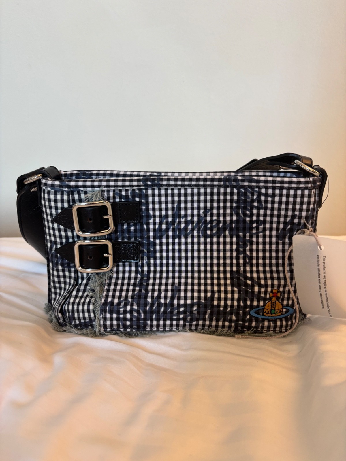 Vivienne Westwood BRAND NEW  NEVER WORN small shoulder bag, blue check pattern
