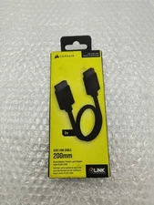 CORSAIR iCUE Link 2×200 mm Straight RGB Extension Cables – Black for Gaming PC