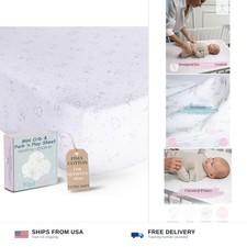 Mini Crib Sheet for Pack  n Play 24x38  27x39   100 Peruvian Pima Cotton   ...