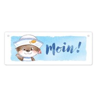 Ottfried Der Otter Metallschild L In 10,5X28Cm Mit Spruch Moin!