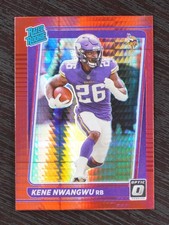 2021 Donruss Optic #233 Kene Nwangwu Red Hyper RC Vikings Rookie