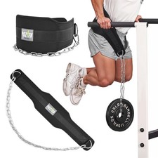 Dip Belt With Chain For Weight Lifting Optimal For Pull Ups Dips Squats Weigh...