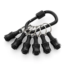 6 Pcs 1/4 Inch Hex Shank Keychain Extension Screwdriver Bits Holder Adapter