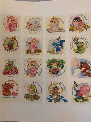Vintage Sticker Lot Scratch And Sniff Muppet Babies