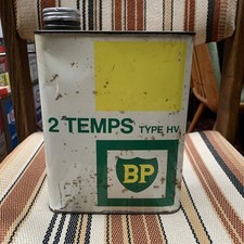 BP 2 Temps Zweitakt Öldose Deko Garage Werkstatt Oldtimer Vespa Alu Messbecher 