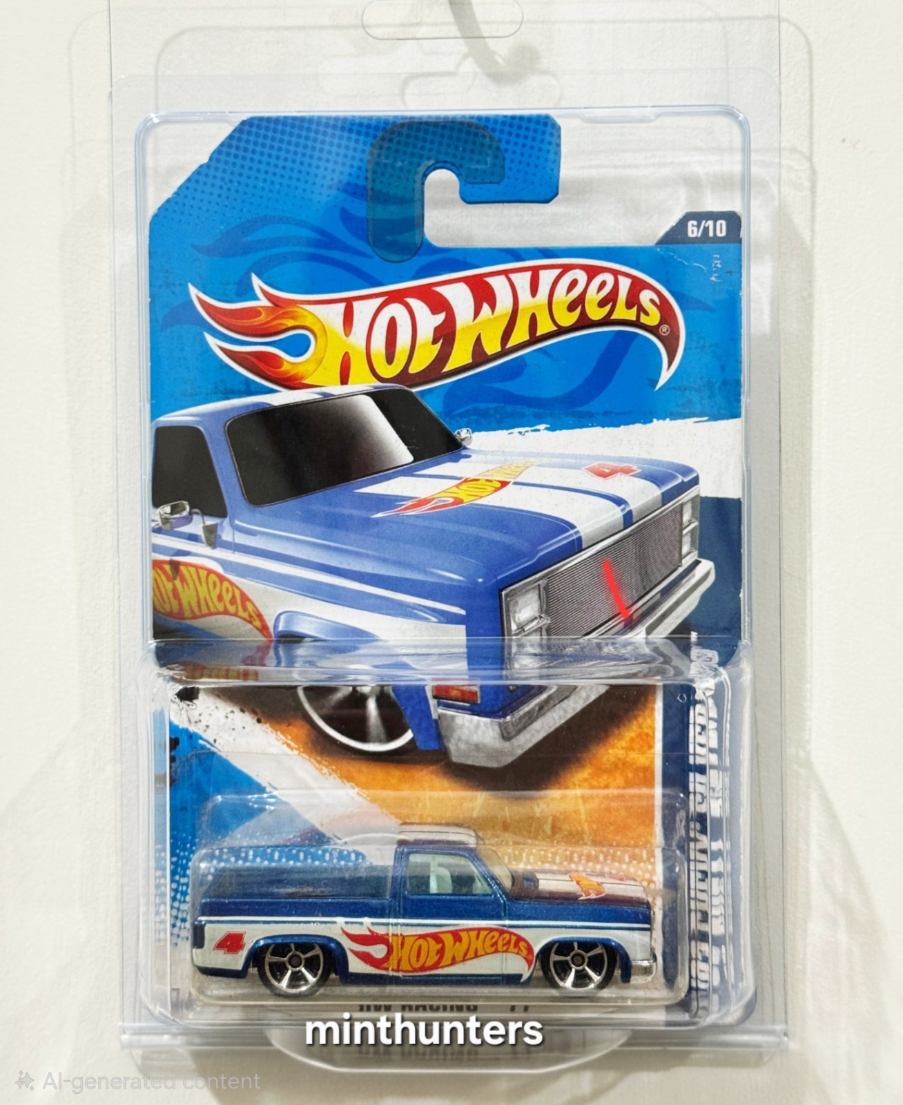 HOT WHEELS 2011 HW RACING '11 '83 CHEVY SILVERADO BLUE NOT MINT READ DESC