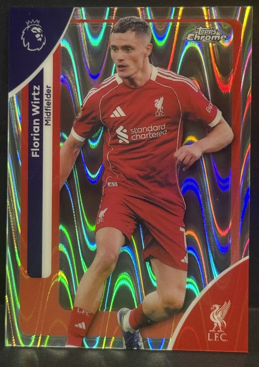 2026 Topps Chrome Premier League Liverpool Florian Wirtz Raywave