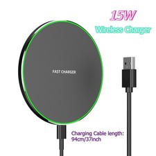 15W Aluminum Wireless Charging Stand, Lightweight Portable for Android iOS