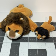 Vintage 1997 Galoob Pound Puppies safari Lion Mom and Baby Plush