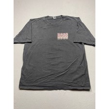 Vintage Boss by Brookhurst T-Shirt Mens XXL Black Graphic Tee Made in USA 90s