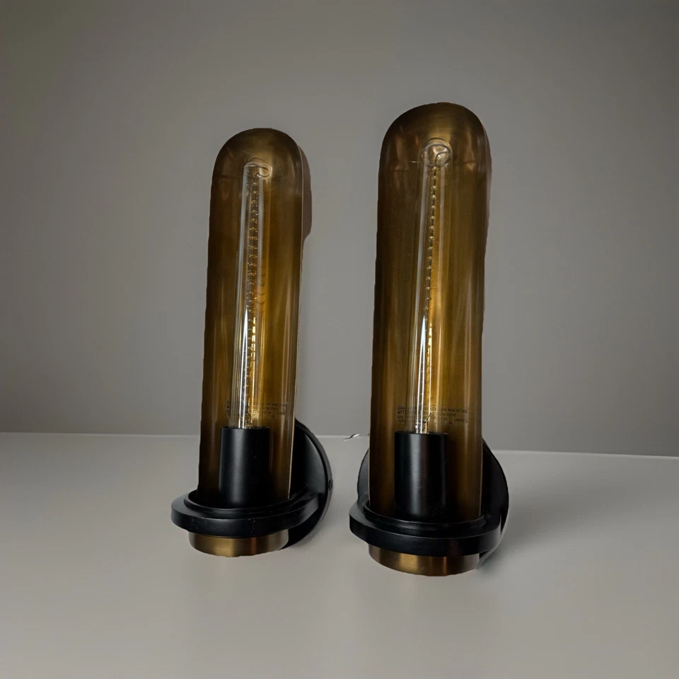 Troy Lighting~SET Of 2 Troy Sconces Modern Farm~Moody Craftsman~Vintage Bronze - Image 2 of 4