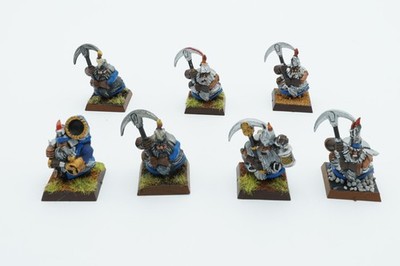 Warhammer Battle for Skull Pass Dwarf Miners Set 7 Plastik Miniaturen