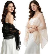 2Pcs Women'S Chiffon Shawls and Wraps for Evening Dresses, Shawl Wraps