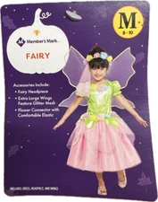MEMBERS MARK FAIRY CHILD COSTUME MEDIUM 8-10