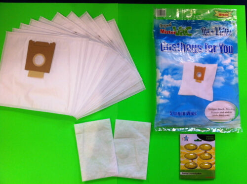 10 sacs à poussière (sacs filtrants) pour Siemens VZ41GPlus, VSZ 31455 (type : G Plus)  - Photo 1/1