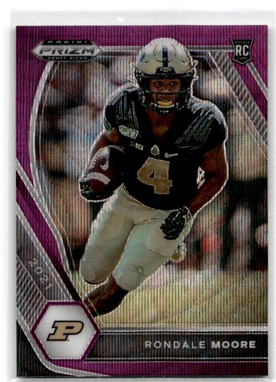 2021 Prizm Draft Picks #129 Rondale Moore Purple Wave Purdue