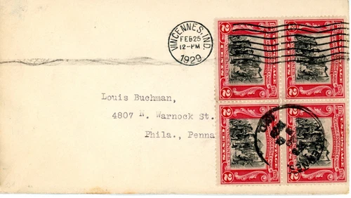 First Day Cover Scott 651 George Rogers Clark block of 4