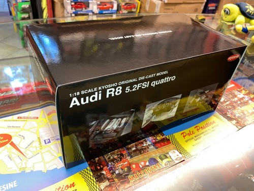 09216BK KYOSHO 1 /18 AUDI R8 5.2FSI QUATTRO BLACK NEW SHIPPING WORLDWIDE - Picture 11 of 12
