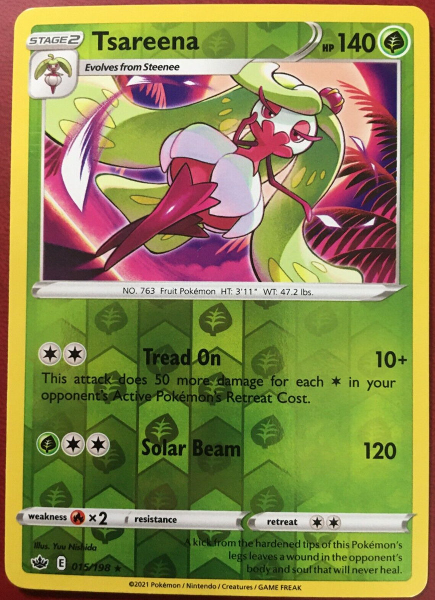 POKEMON TSAREENA 015/198 CHILLING REIGN RARE REVERSE HOLO NEAR