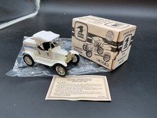 Vintage Ertl 1918 Ford Runabout US Mail Delivery Truck White Metal Coin Bank