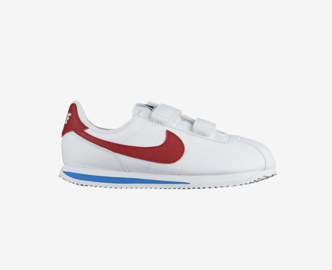 Little Kids Nike Cortez Basic SL Shoes All white and Varsity Little Kids Nike Cortez Basic SL Shoes All white and Varsity