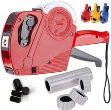 MX-5500 8 Digits EOS Price Tag Gun +5000 White w/ Red lines sticker labels +inks