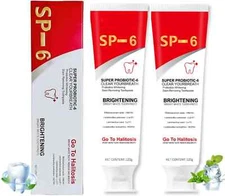 2Pcs Super Probiotic SP-6 Toothpaste, Probiotics Bright White Toothpaste, Sp 6