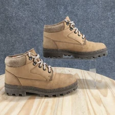 Zodiac Boots Womens 8.5 M Jayhawk Combat Beige Leather Lace Up Casual BC032G8D