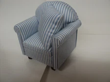 DOLLHOUSE CHAIR/ BLUE STRIPE