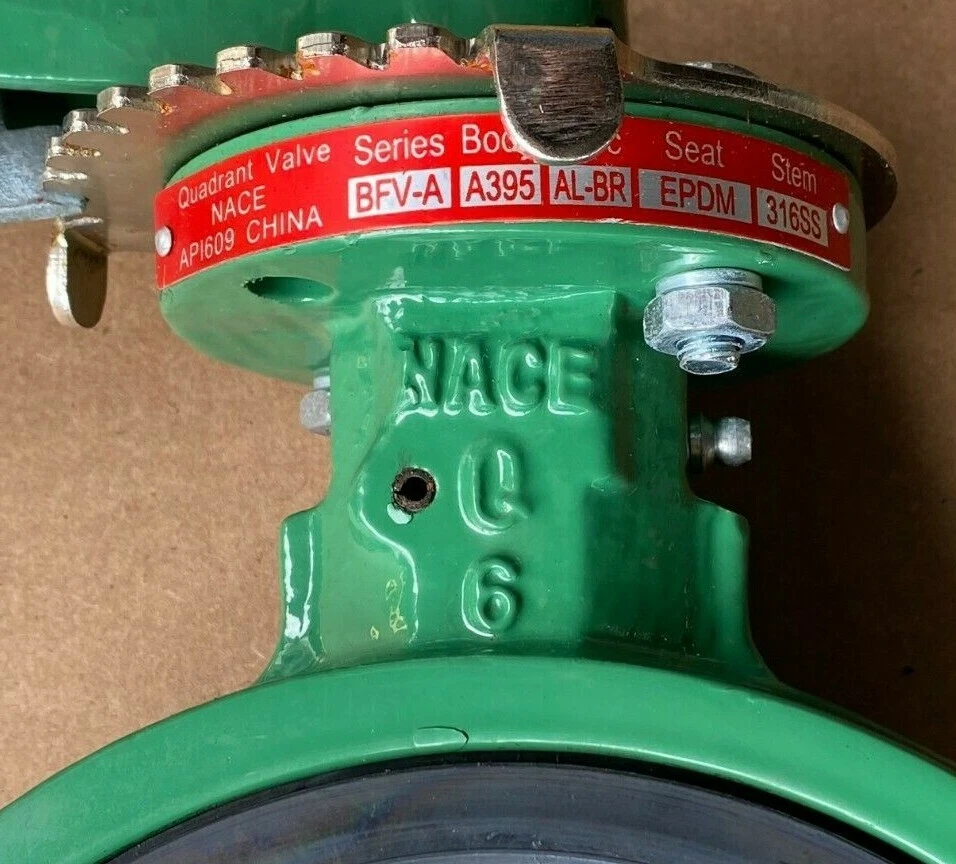 Válvula de mariposa oblea de 6", disco de bronce de aluminio, asiento EPDM 200 WOG NUEVO Foto 4 de 4