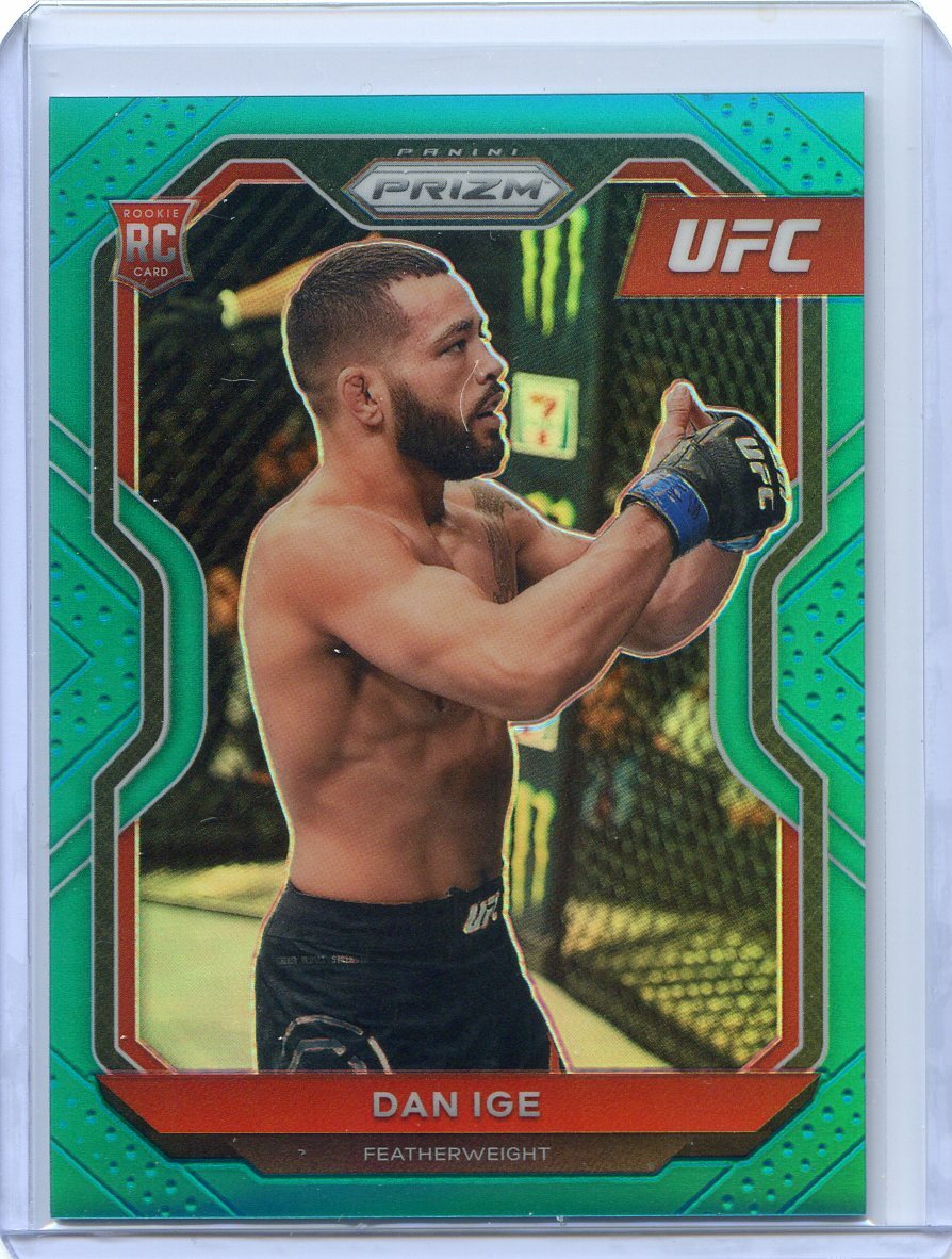2021 Panini UFC Prizm DAN IGE RC ROOKIE Teal Prizm Refractor No 70 #19/49