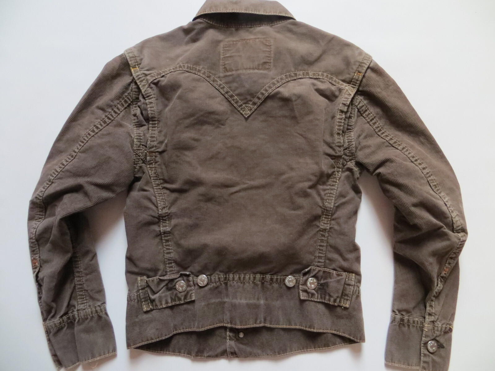 FILA Giacca jeans Levi's 70901 Type 1 Cord taglia S marrone vintage giacca di velluto serie CULT!