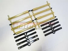 SB Chevy Gold Tall T-Bar Valve Cover Hold Down Kit SBC 283 327 350 Bolts GO/BK